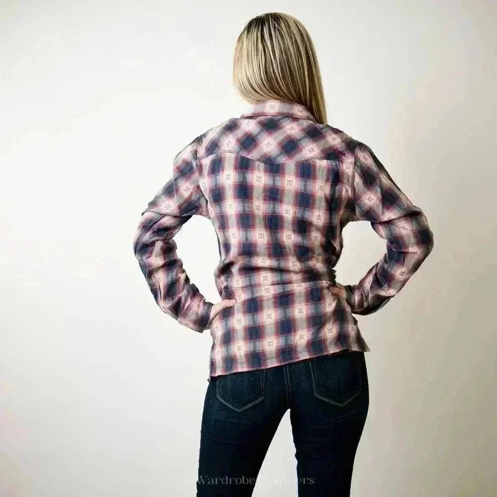 Deadstock Mountain Khaki Plaid Button Up Flannel - S - Picture 2 of 7